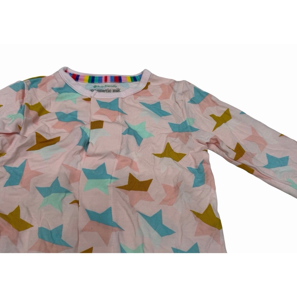 Magnetic Me Baby One Piece Pink Stars Print Size 6-9 Month